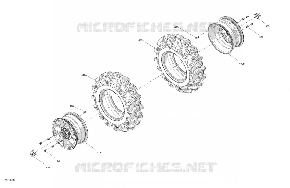 04- Drive - Front Wheels Can-Am ATV Outlander X MR 700 4X4 1SRC 2024 Outlander X MR 700 4X4  Outlander X MR 700 4X4