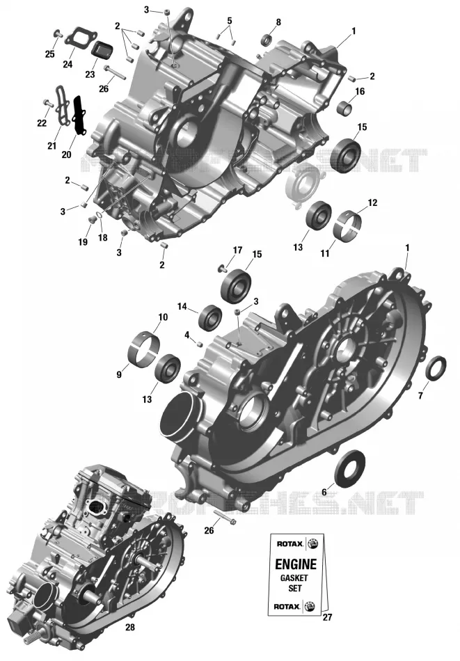 Kaicharmoto Engine Rebuild Gasket Kit W/ Crankshaft For Can-Am Outlander 800 800R