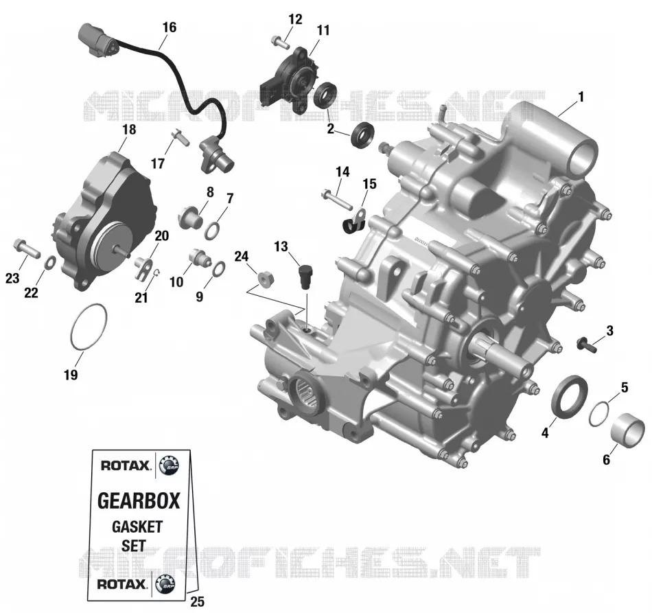 01- ROTAX - Gearbox Assy and Drive Shaft Can-Am ATV Renegade X XC 1000R EFI 5VRD 2024 Renegade X XC 1000R EFI  Renegade X XC 1000R EFI