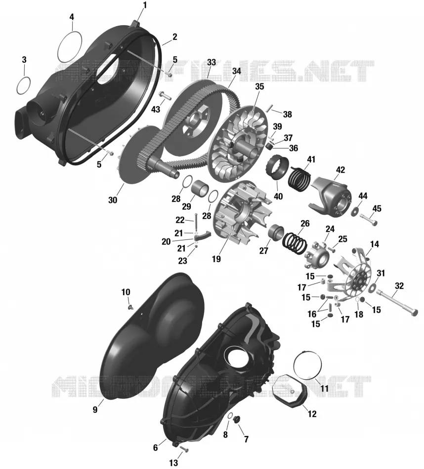 01- ROTAX - CVT Can-Am SSV Traxter X MR HD10 8YRN 2024 Traxter X MR HD10  Traxter X MR HD10