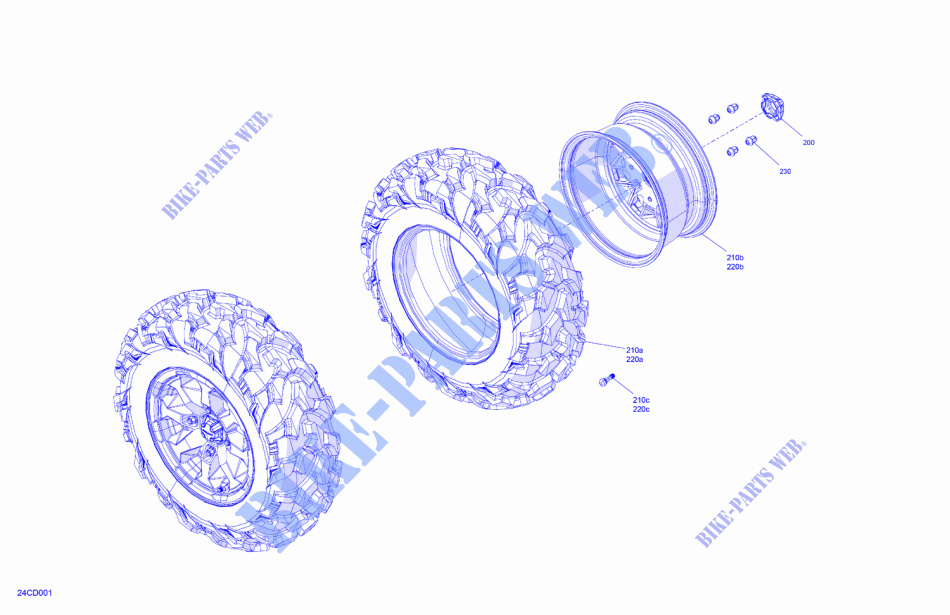 04  Drive   Front Wheels pour Can-Am Traxter X MR HD10 de 2024