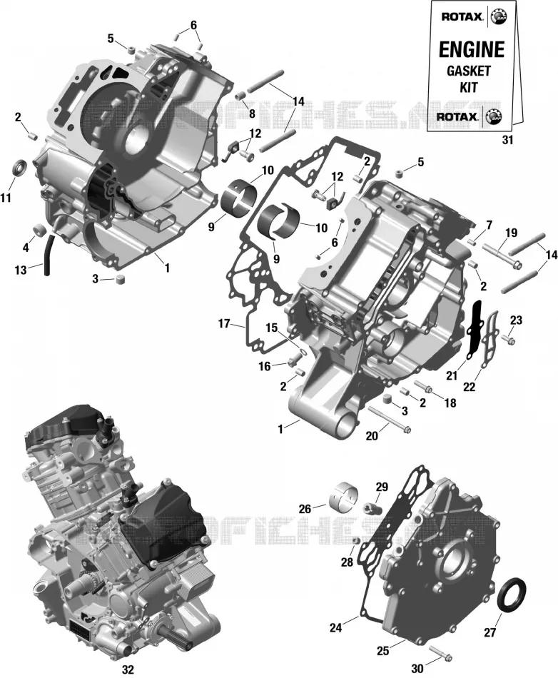 ROTAX - CRANKCASE Can-Am SSV Traxter X MR HD10 8YRN 2024 Traxter X MR HD10  Traxter X MR HD10