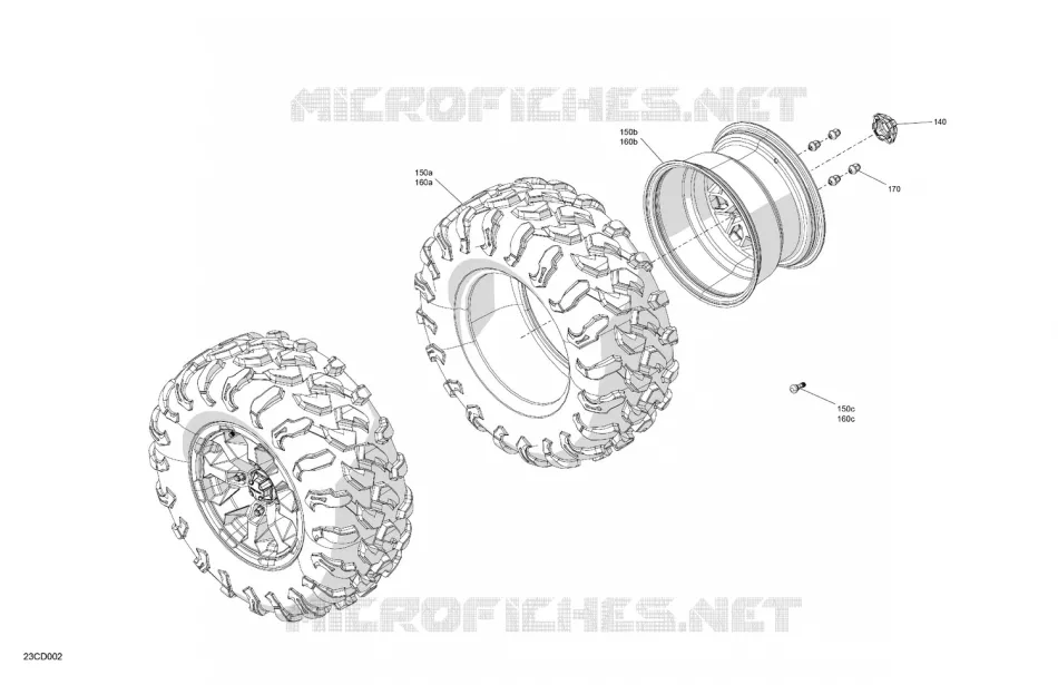 04- Drive - Rear Wheels Can-Am SSV Traxter XU HD10 6RRN 2024 Traxter XU HD10  Traxter XU HD10