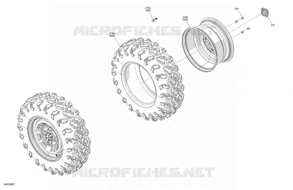 04- Drive - Front Wheels Can-Am SSV Traxter BASE HD7 6XRN 2024 Traxter BASE HD7  Traxter BASE HD7