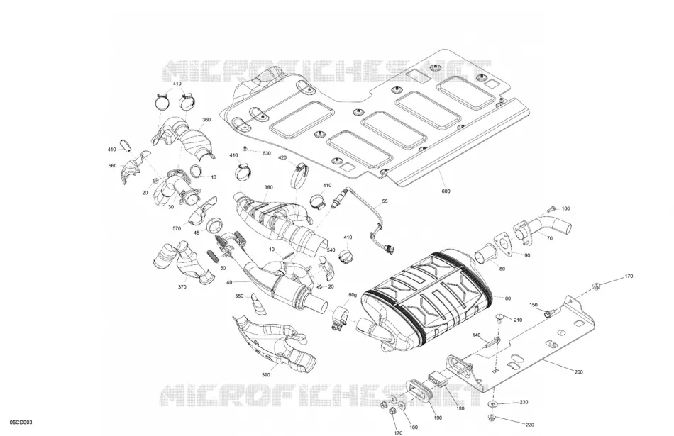 02- Engine - Exhaust Can-Am SSV Traxter MAX XU HD10 8NRN 2024 Traxter MAX XU HD10  Traxter MAX XU HD10