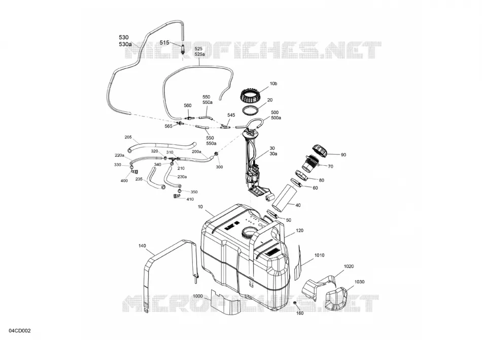 02- Engine - Fuel Can-Am SSV Traxter MAX XU HD10 8NRN 2024 Traxter MAX XU HD10  Traxter MAX XU HD10