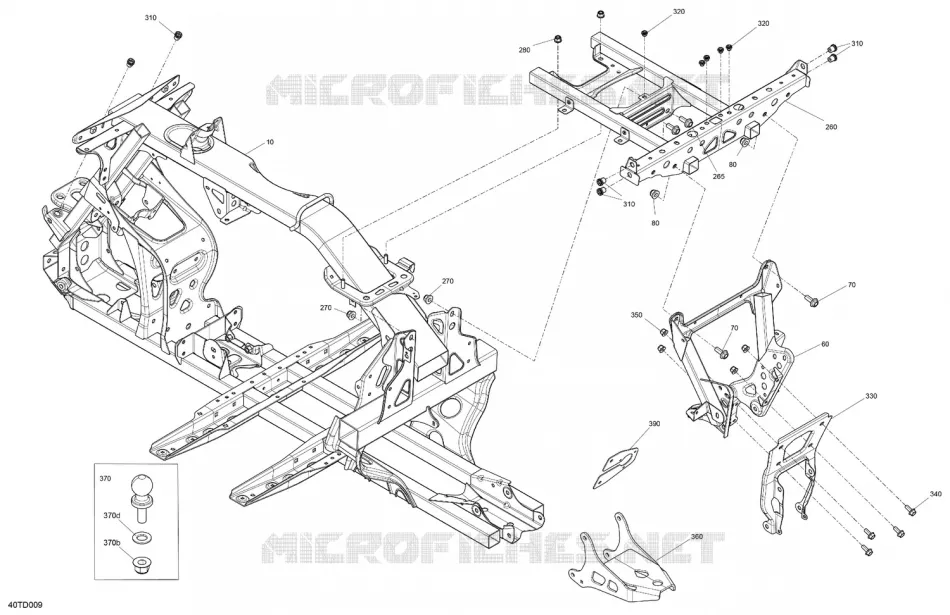 06- Frame - System Can-Am ATV Renegade X XC 650 EFI 4URA 2024 Renegade X XC 650 EFI  Renegade X XC 650 EFI