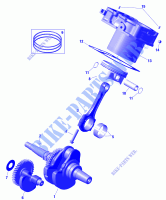 01  ROTAX   Crankshaft, Pistons and Cylinder pour Can-Am Traxter BASE HD7 de 2023