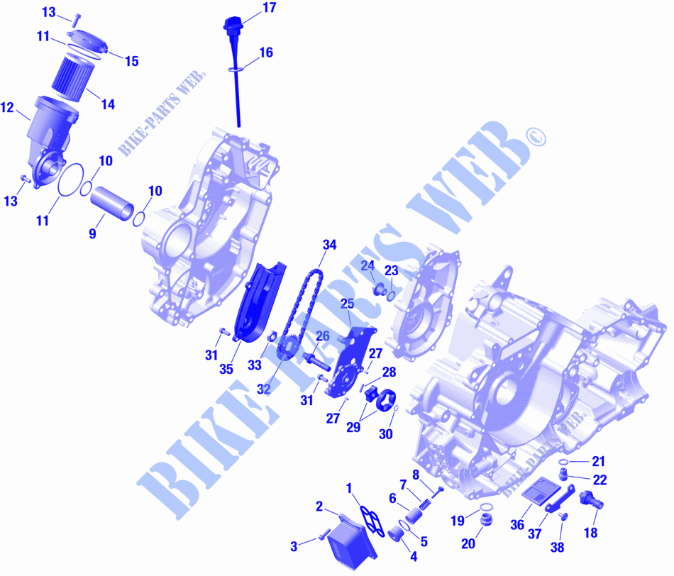 01  ROTAX   Engine Lubrication pour Can-Am Maverick Trail DPS 700 de 2023