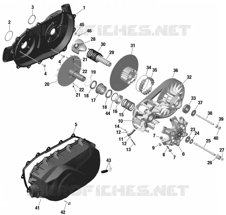01- ROTAX - CVT Can-Am ATV Renegade XMR 1000R EFI 4FPD 2023 Renegade XMR 1000R  Renegade XMR 1000R