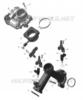 01  ROTAX   Air Intake Manifold And Throttle Body pour Can-Am Outlander XT 650 EFI de 2023