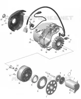 01  ROTAX   MAGNETO AND 0 STARTER pour Can-Am Outlander XT 650 EFI de 2023