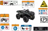 07  Body   Warning Decals pour Can-Am Outlander XT 650 EFI de 2023