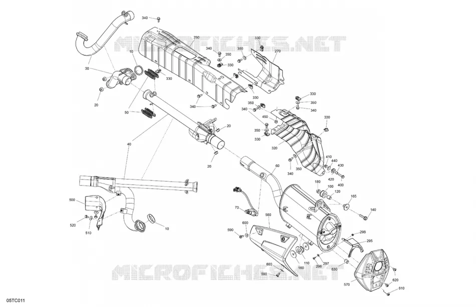 02- Engine - Exhaust Can-Am ATV Outlander XT 650 EFI 2PPE 2023 Outlander XT 650 EFI  Outlander XT 650 EFI