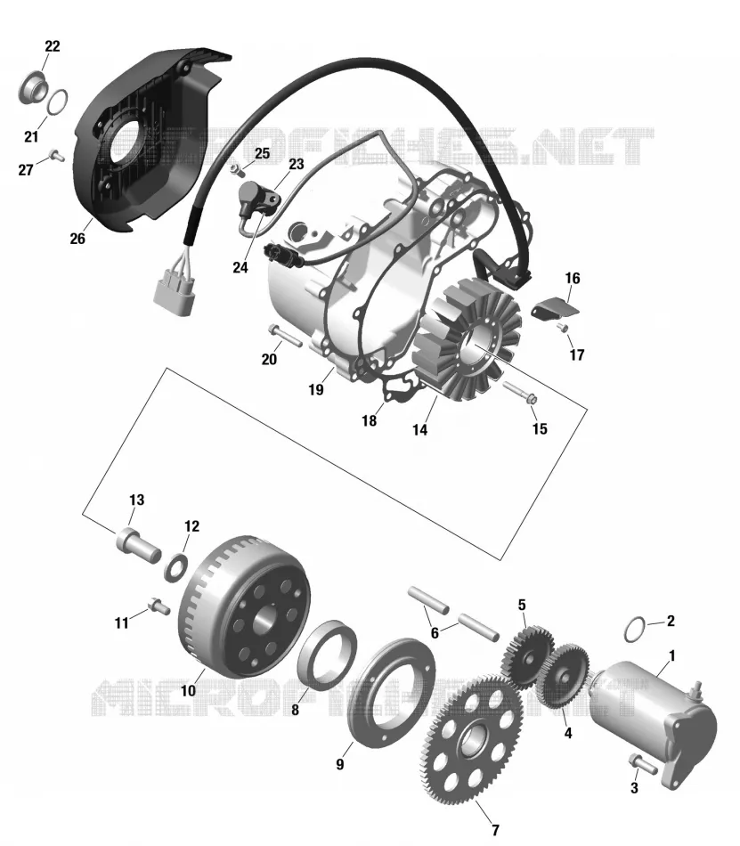 01- ROTAX - MAGNETO AND 0 STARTER Can-Am ATV Outlander MAX DPS 1000 EFI 4PPB 2023 Outlander MAX DPS 1000 EFI  Outlander MAX DPS 1000 EFI