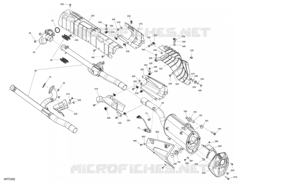 02- Engine - Exhaust Can-Am ATV Outlander MAX XT-P 1000 EFI 5LPA 2023 Outlander MAX XT-P 1000 EFI  Outlander MAX XT-P 1000 EFI