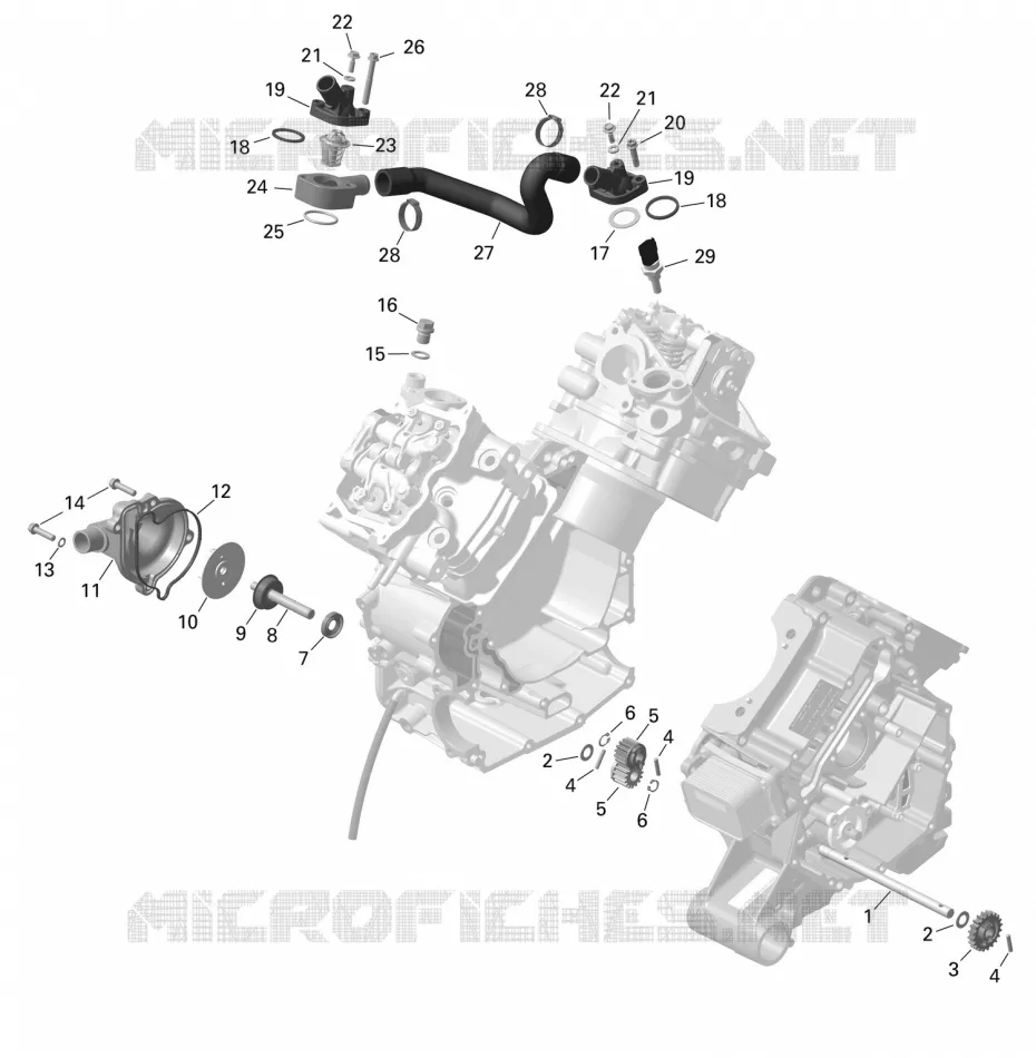01- ROTAX - Engine Cooling Can-Am ATV Renegade 650 EFI 5PPA 2023 Renegade 650  Renegade 650