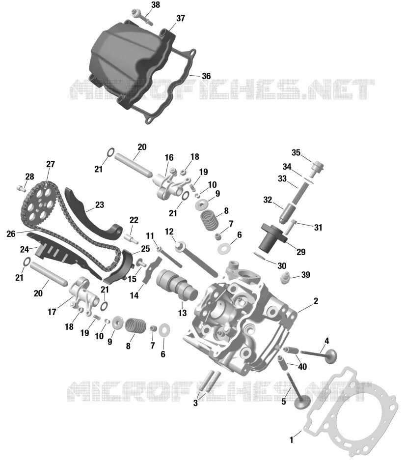 01- ROTAX - Front Cylinder Head Can-Am ATV Renegade XXC 650 EFI 4UPA 2023 Renegade XXC 650  Renegade XXC 650