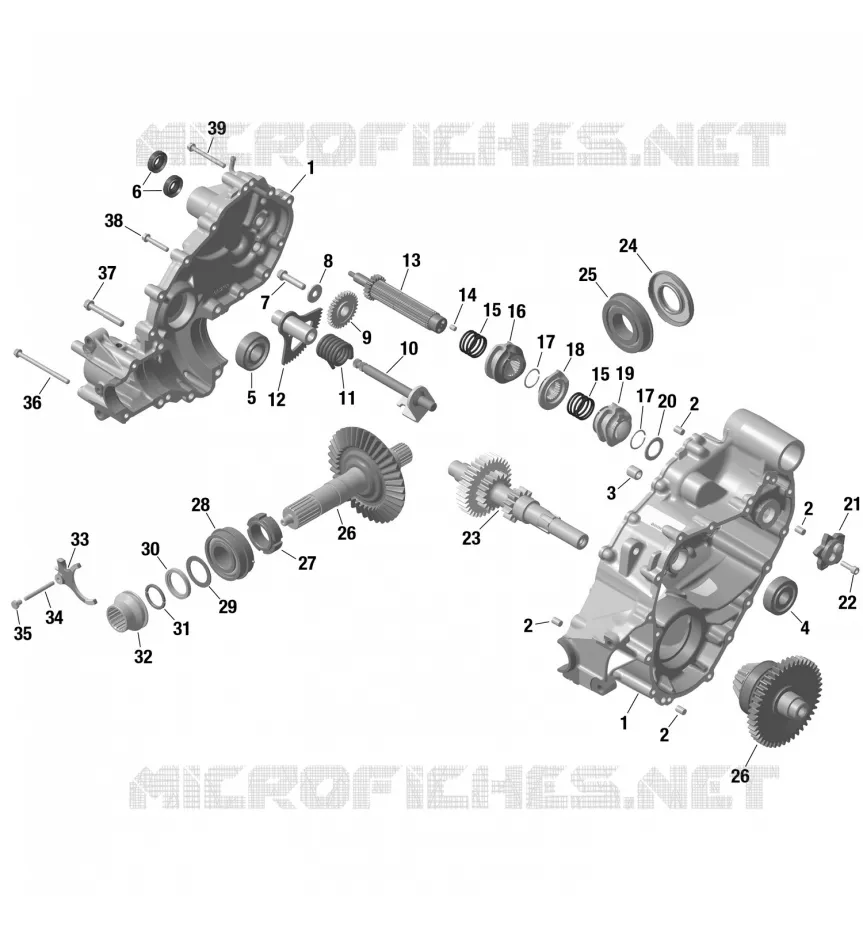 01- ROTAX - GEARBOX 1 Can-Am ATV Outlander MAX 6X6 XU+ 650 EFI 4RPA 2023 Outlander MAX 6X6 XU+ 650 EFI  Outlander MAX 6X6 XU+ 650 EFI