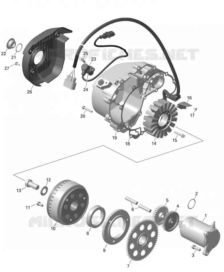 01- ROTAX - MAGNETO AND 0 STARTER Can-Am ATV Outlander MAX 6X6 XU+ 650 EFI 4RPA 2023 Outlander MAX 6X6 XU+ 650 EFI  Outlander MAX 6X6 XU+ 650 EFI