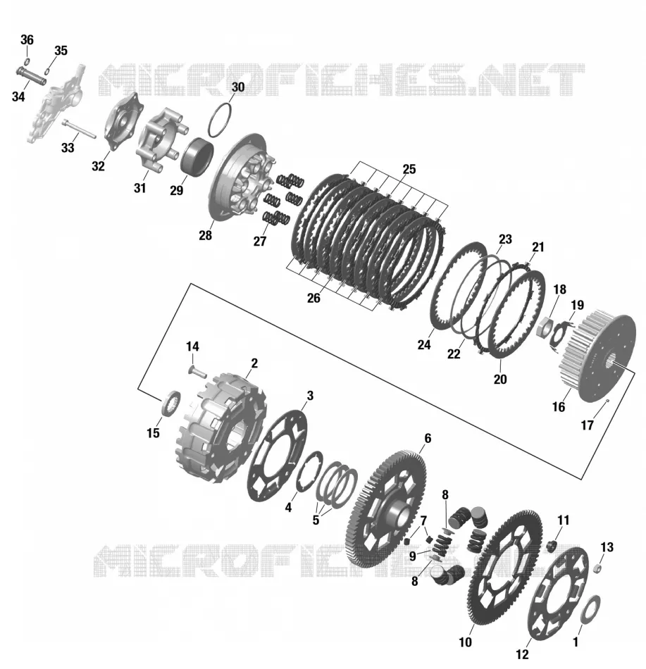 01- ROTAX - Clutch Can-Am On-Road SPYDER F3 SPORT E6PG 2023 SPYDER F3-S  SPYDER F3-S