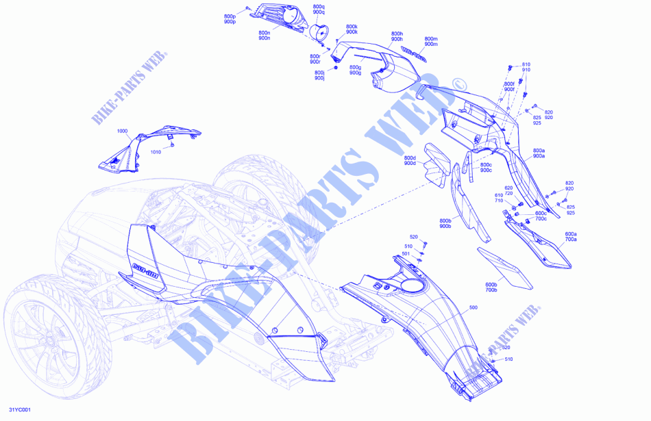 07  Body   System pour Can-Am SPYDER F3-S de 2023