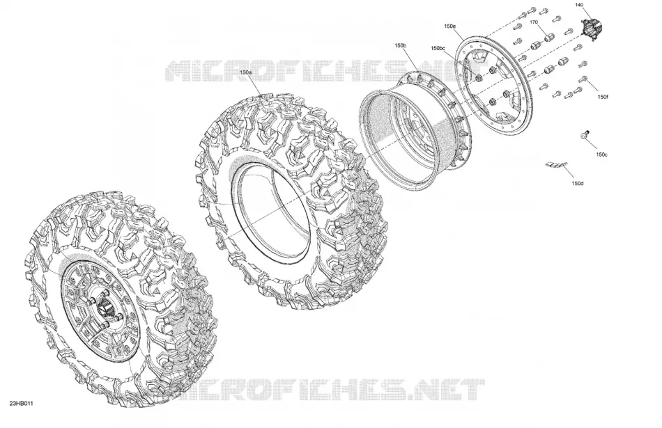 ROUES ARRIERES Can-Am SSV Maverick XRS Turbo RR 2022 Maverick XRS Turbo RR  Maverick XRS Turbo RR