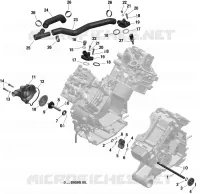 01  Rotax   Refroidissement Moteur pour Can-Am Outlander XXC 1000 de 2022