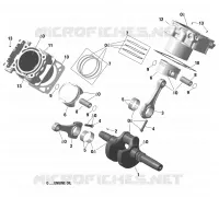 01  Rotax   Vilebrequin, Piston Et Cylindre pour Can-Am Outlander XXC 1000 de 2022