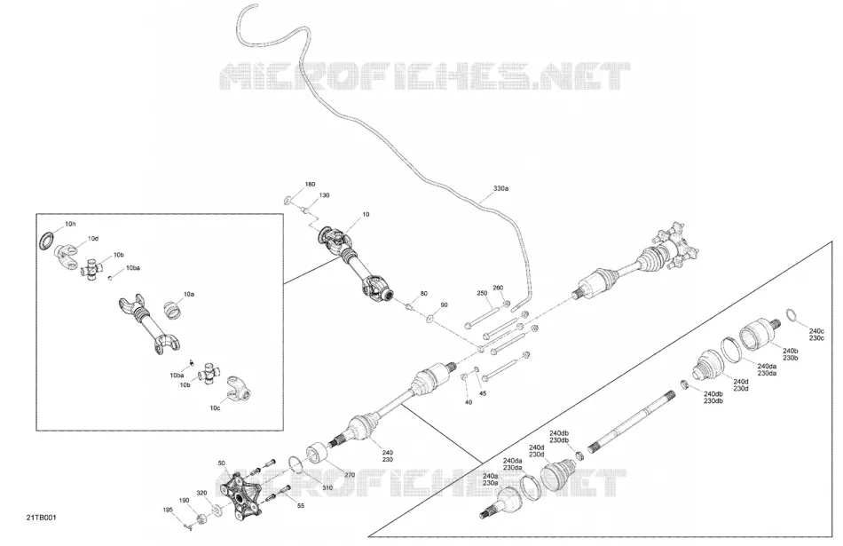 CARDAN ARRIERE Can-Am ATV Outlander MAX DPS 1000 EFI 2022 Outlander MAX DPS 1000  Outlander MAX DPS 1000