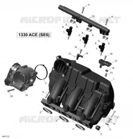 01  ROTAX   Collecteur Admission Air et Carter de Papillon pour Can-Am SPYDER RT LIMITED de 2022