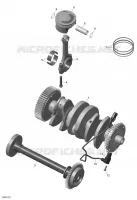 01  ROTAX   Vilebrequin, Pistons et Arbre de Balancement pour Can-Am SPYDER RT LIMITED de 2022