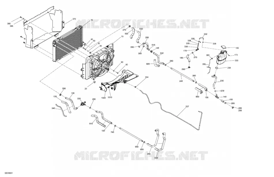 02- Moteur - Refroidissement Can-Am SSV Traxter XMR HD10 2022 Traxter XMR HD10  Traxter XMR HD10