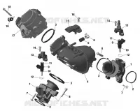 01  ROTAX   Collecteur Admission Air Et Carter De Papillon pour Can-Am Traxter MAX DPS HD9 de 2022
