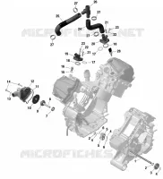 01  ROTAX   Refroidissement Moteur pour Can-Am Traxter MAX DPS HD9 de 2022