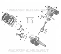 01  ROTAX   Vilebrequin, Pistons et Culasse pour Can-Am Traxter MAX DPS HD9 de 2022