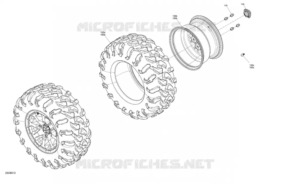 ROUES ARRIERES Can-Am SSV Traxter PRO DPS HD10 2022 Traxter PRO DPS HD10  Traxter PRO DPS HD10